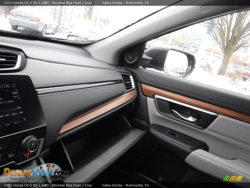 2020 Honda CR-V EX-L AWD Obsidian Blue Pearl / Gray Photo #27