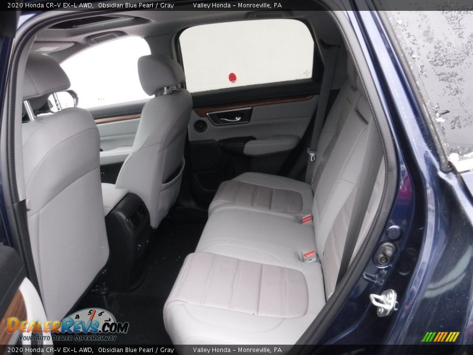 2020 Honda CR-V EX-L AWD Obsidian Blue Pearl / Gray Photo #28