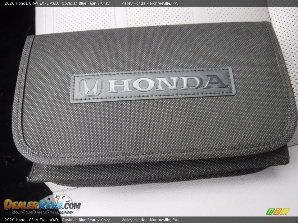 2020 Honda CR-V EX-L AWD Obsidian Blue Pearl / Gray Photo #31