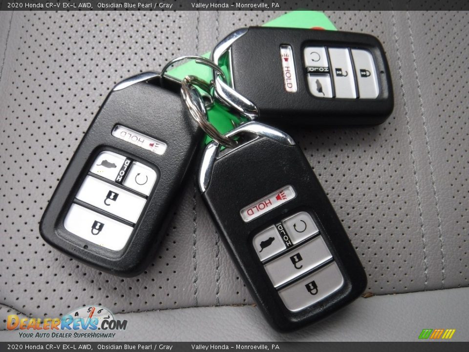 2020 Honda CR-V EX-L AWD Obsidian Blue Pearl / Gray Photo #32