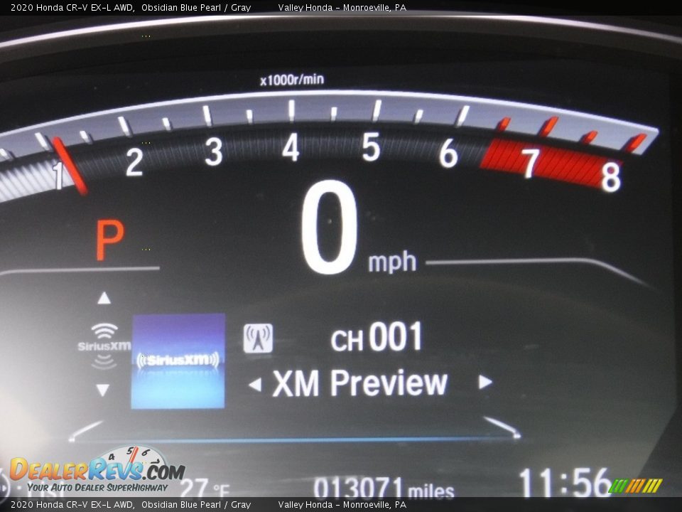 2020 Honda CR-V EX-L AWD Obsidian Blue Pearl / Gray Photo #34