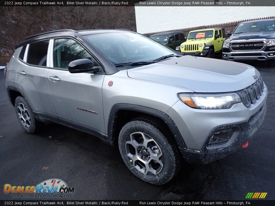 2022 Jeep Compass Trailhawk 4x4 Billet Silver Metallic / Black/Ruby Red Photo #8