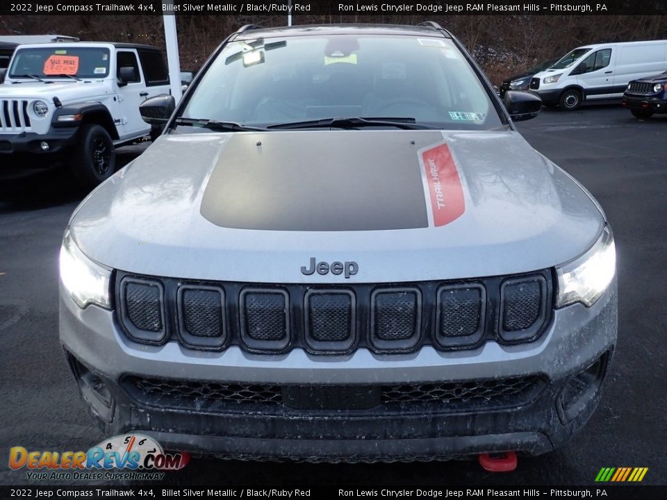 2022 Jeep Compass Trailhawk 4x4 Billet Silver Metallic / Black/Ruby Red Photo #9