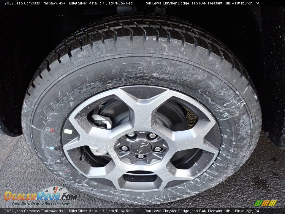 2022 Jeep Compass Trailhawk 4x4 Billet Silver Metallic / Black/Ruby Red Photo #10