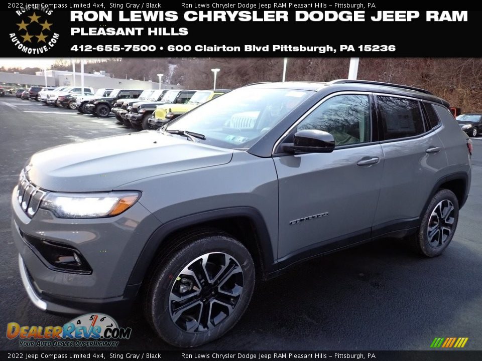 2022 Jeep Compass Limited 4x4 Sting Gray / Black Photo #1