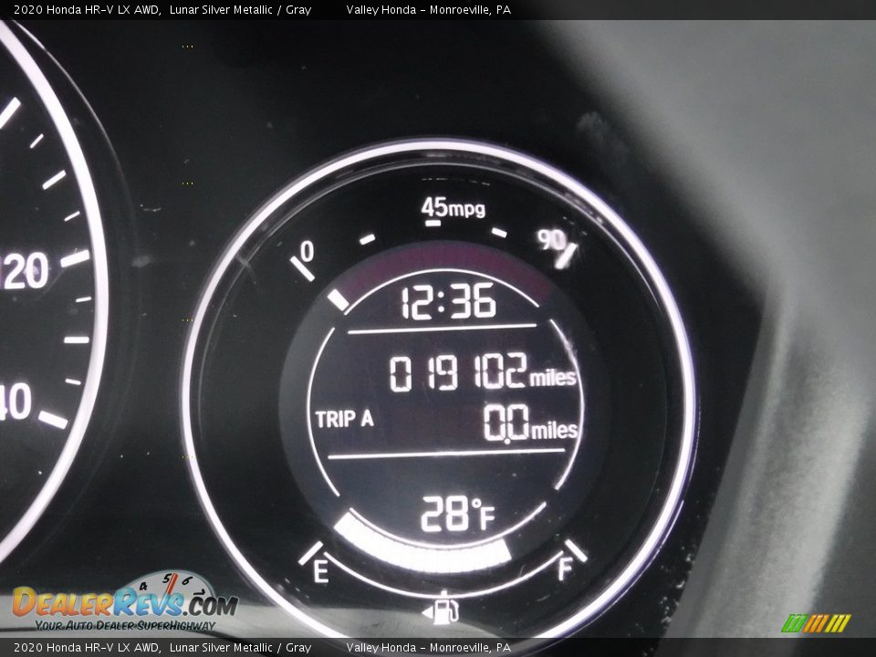 2020 Honda HR-V LX AWD Lunar Silver Metallic / Gray Photo #28