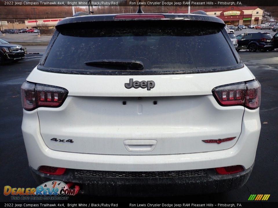 2022 Jeep Compass Trailhawk 4x4 Bright White / Black/Ruby Red Photo #4