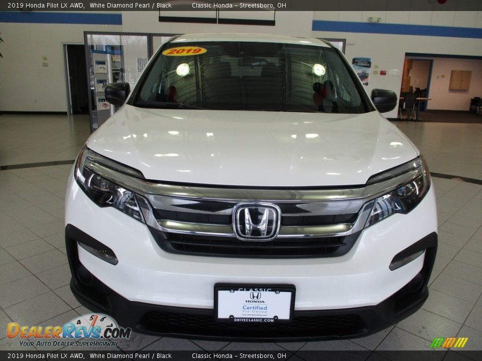 2019 Honda Pilot LX AWD White Diamond Pearl / Black Photo #2