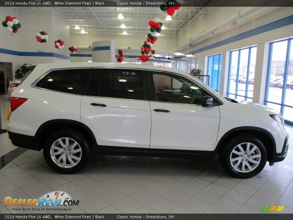 2019 Honda Pilot LX AWD White Diamond Pearl / Black Photo #6