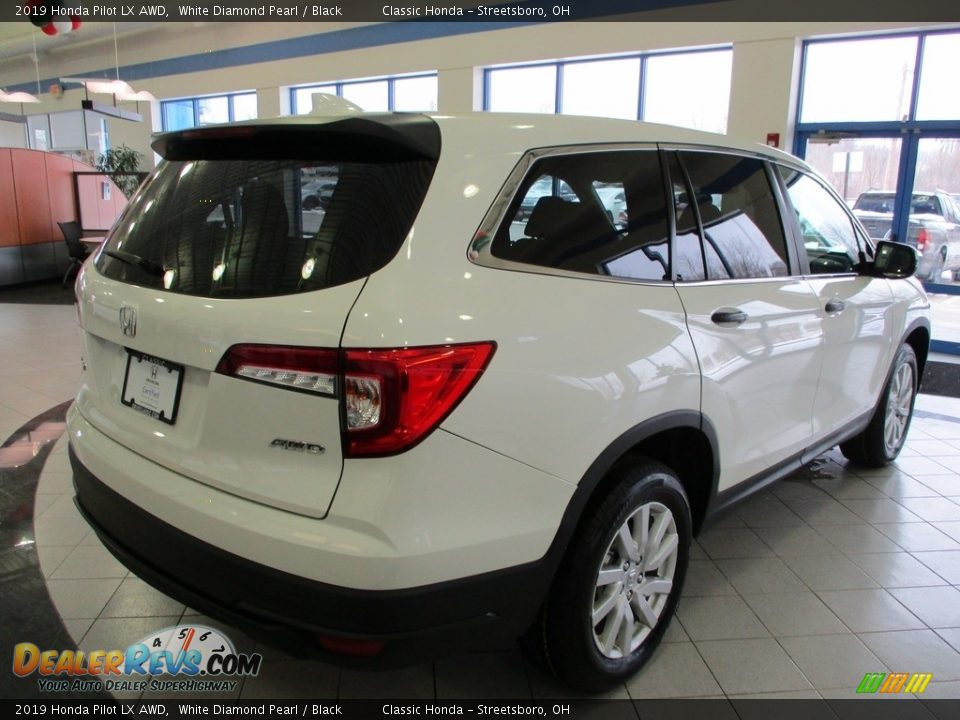 2019 Honda Pilot LX AWD White Diamond Pearl / Black Photo #8