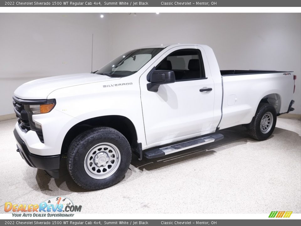 2022 Chevrolet Silverado 1500 WT Regular Cab 4x4 Summit White / Jet Black Photo #3