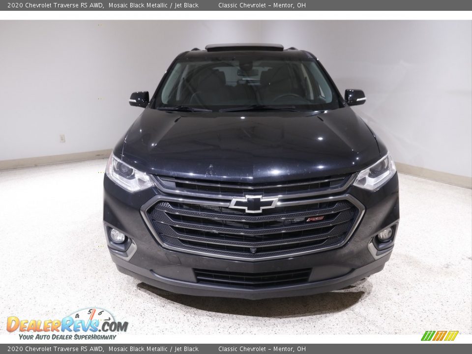 2020 Chevrolet Traverse RS AWD Mosaic Black Metallic / Jet Black Photo #2