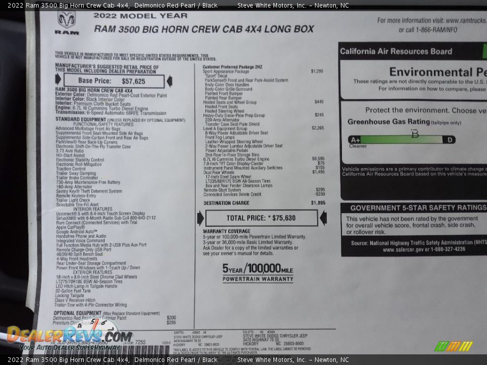 2022 Ram 3500 Big Horn Crew Cab 4x4 Delmonico Red Pearl / Black Photo #31
