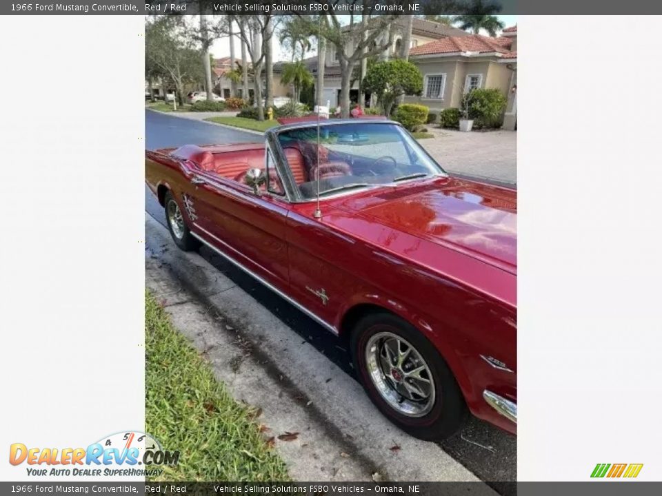 1966 Ford Mustang Convertible Red / Red Photo #2