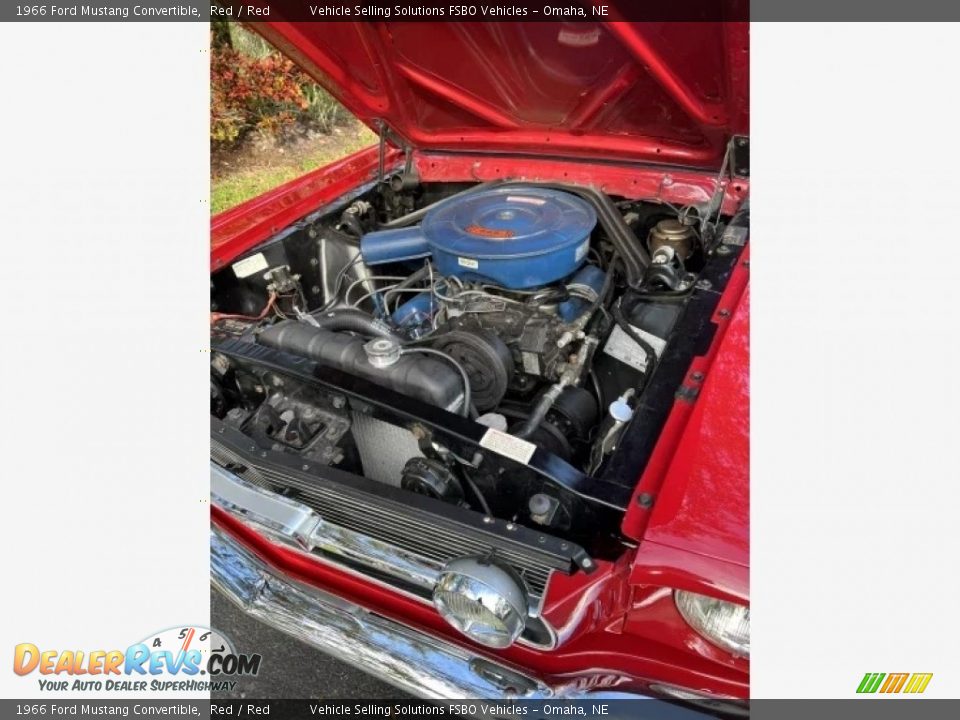 1966 Ford Mustang Convertible Red / Red Photo #7