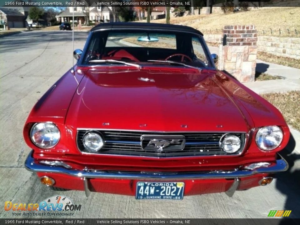 1966 Ford Mustang Convertible Red / Red Photo #9