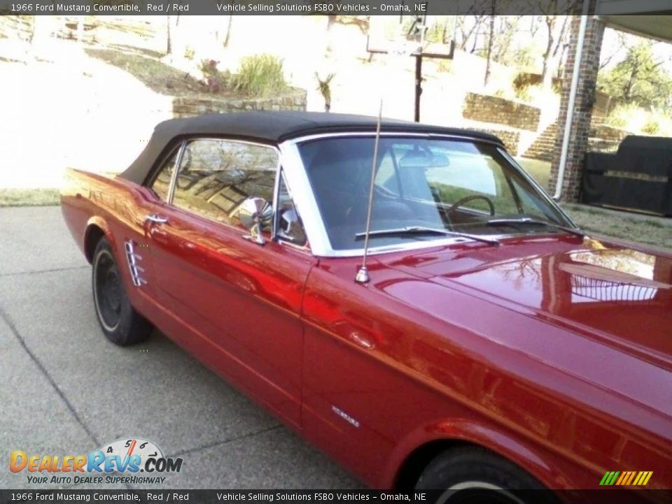 1966 Ford Mustang Convertible Red / Red Photo #14