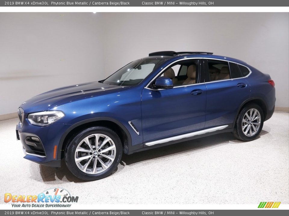 2019 BMW X4 xDrive30i Phytonic Blue Metallic / Canberra Beige/Black Photo #3