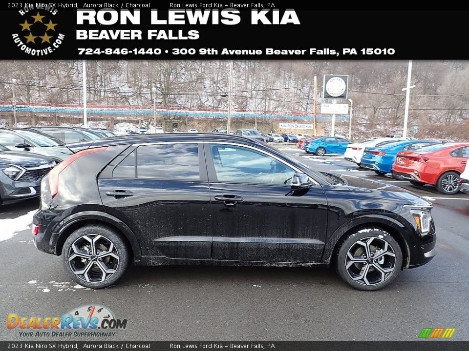 2023 Kia Niro SX Hybrid Aurora Black / Charcoal Photo #1