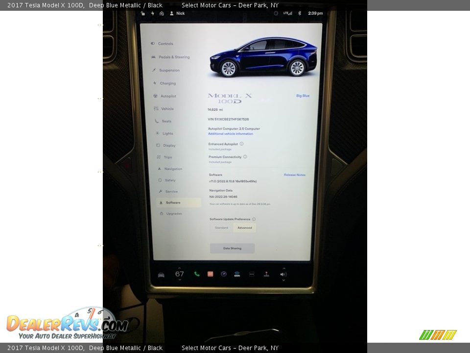 2017 Tesla Model X 100D Deep Blue Metallic / Black Photo #14