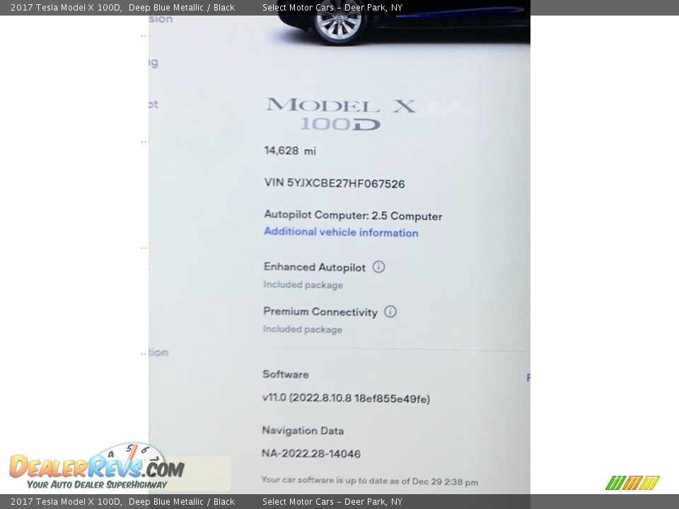 2017 Tesla Model X 100D Deep Blue Metallic / Black Photo #15