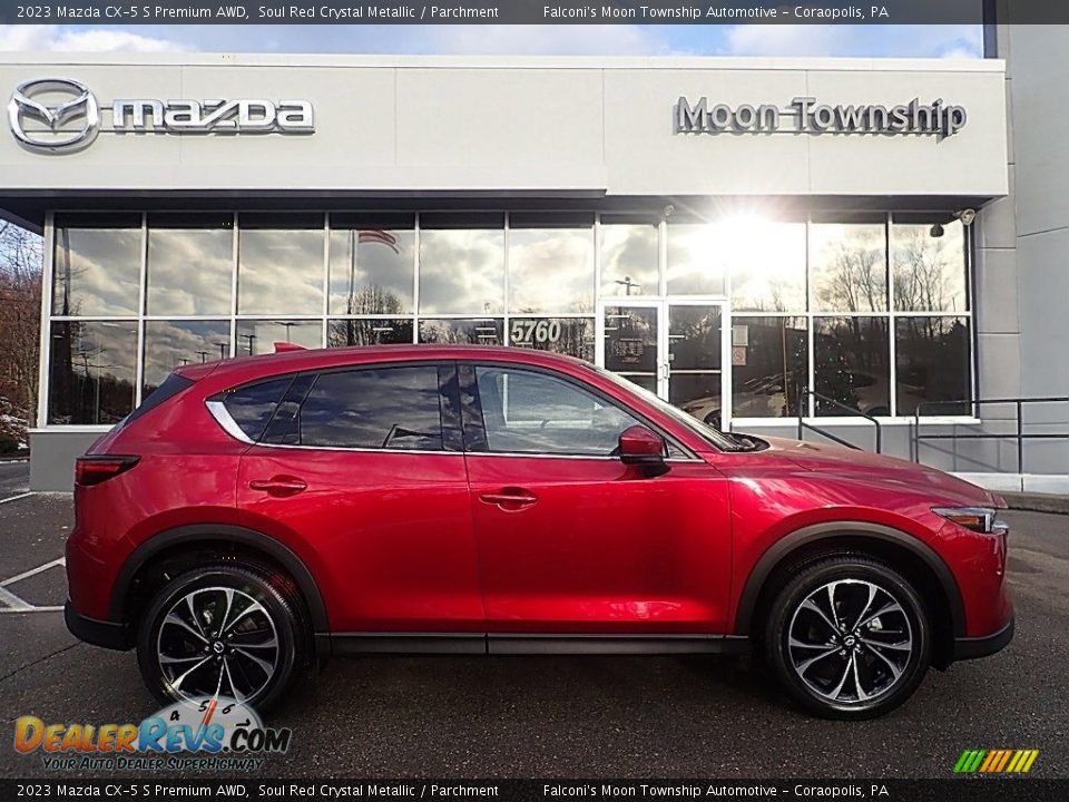 2023 Mazda CX-5 S Premium AWD Soul Red Crystal Metallic / Parchment Photo #1