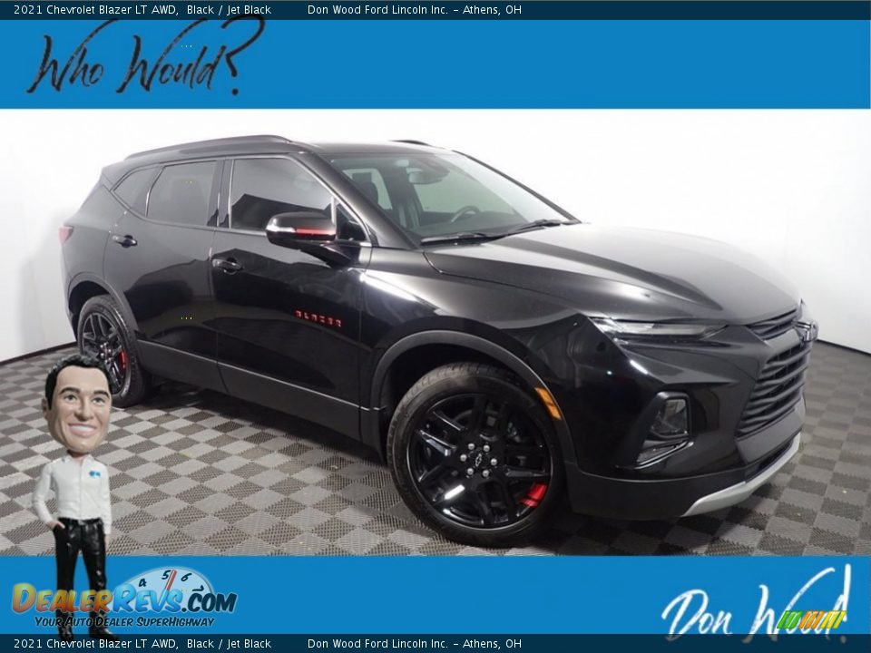 2021 Chevrolet Blazer LT AWD Black / Jet Black Photo #1
