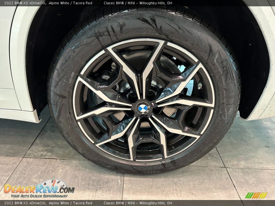 2022 BMW X3 xDrive30i Alpine White / Tacora Red Photo #3