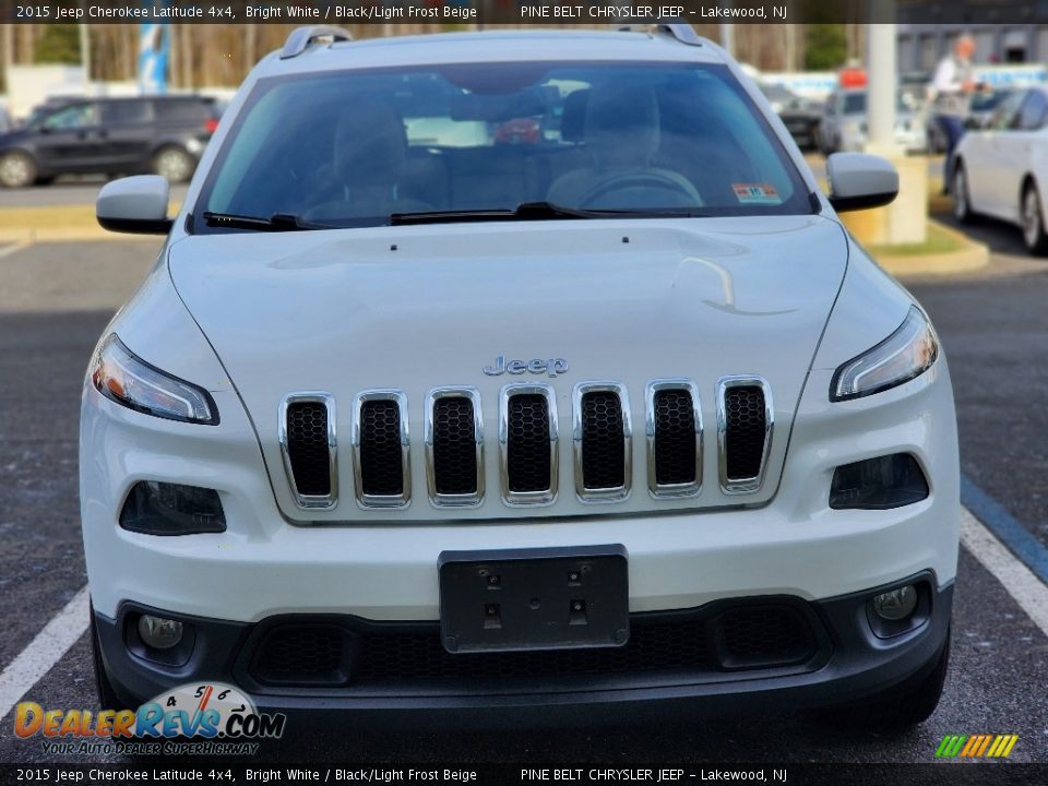 2015 Jeep Cherokee Latitude 4x4 Bright White / Black/Light Frost Beige Photo #2