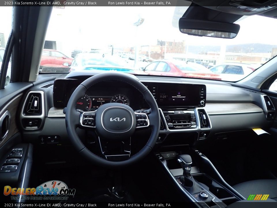 Black Interior - 2023 Kia Sorento X-Line EX AWD Photo #13