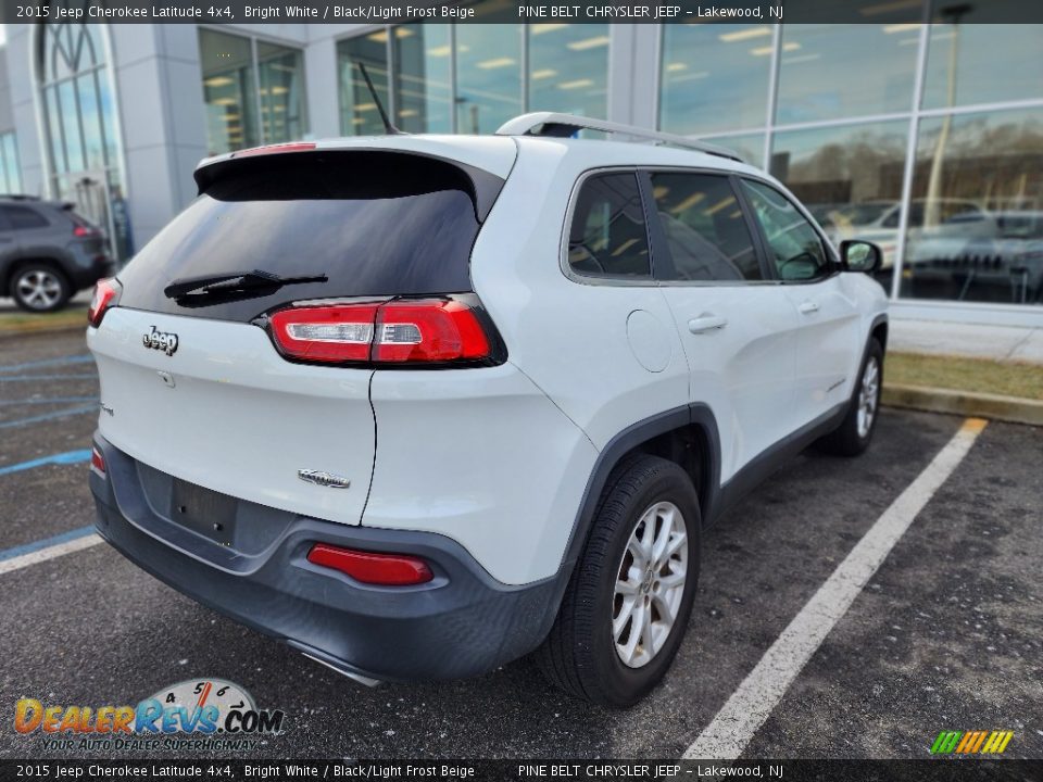 2015 Jeep Cherokee Latitude 4x4 Bright White / Black/Light Frost Beige Photo #8