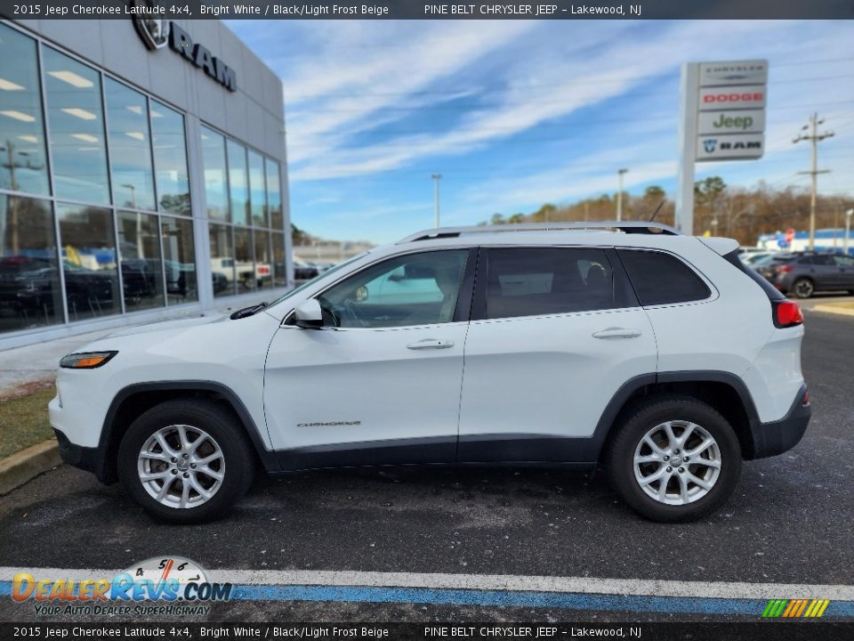 2015 Jeep Cherokee Latitude 4x4 Bright White / Black/Light Frost Beige Photo #11