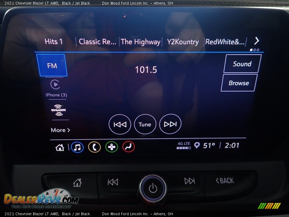 2021 Chevrolet Blazer LT AWD Black / Jet Black Photo #25