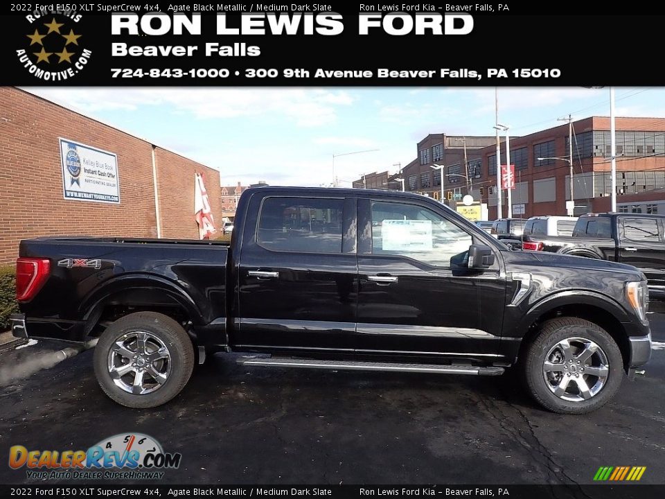 2022 Ford F150 XLT SuperCrew 4x4 Agate Black Metallic / Medium Dark Slate Photo #1
