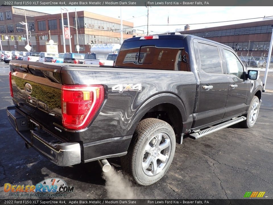 2022 Ford F150 XLT SuperCrew 4x4 Agate Black Metallic / Medium Dark Slate Photo #8