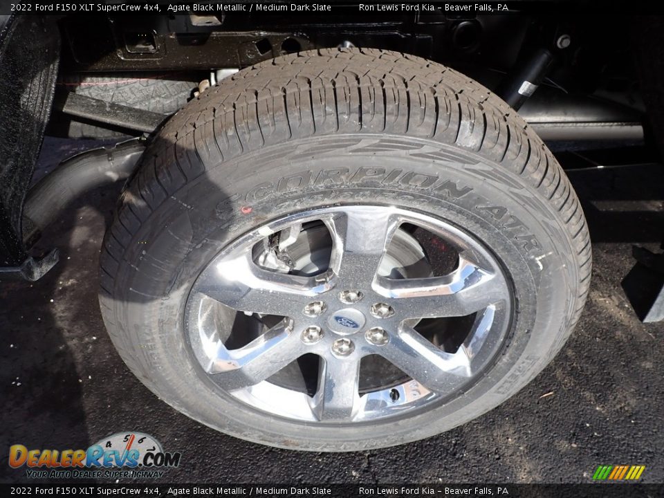 2022 Ford F150 XLT SuperCrew 4x4 Agate Black Metallic / Medium Dark Slate Photo #10