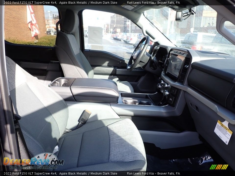 2022 Ford F150 XLT SuperCrew 4x4 Agate Black Metallic / Medium Dark Slate Photo #12