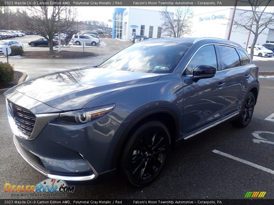 2023 Mazda CX-9 Carbon Edition AWD Polymetal Gray Metallic / Red Photo #7