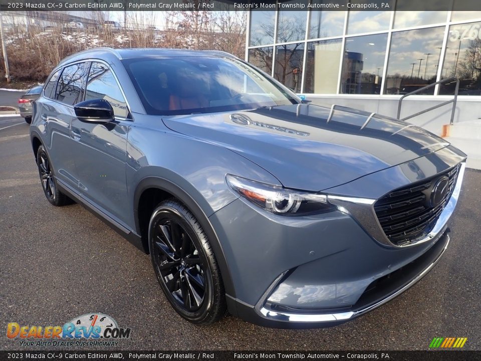 Front 3/4 View of 2023 Mazda CX-9 Carbon Edition AWD Photo #9