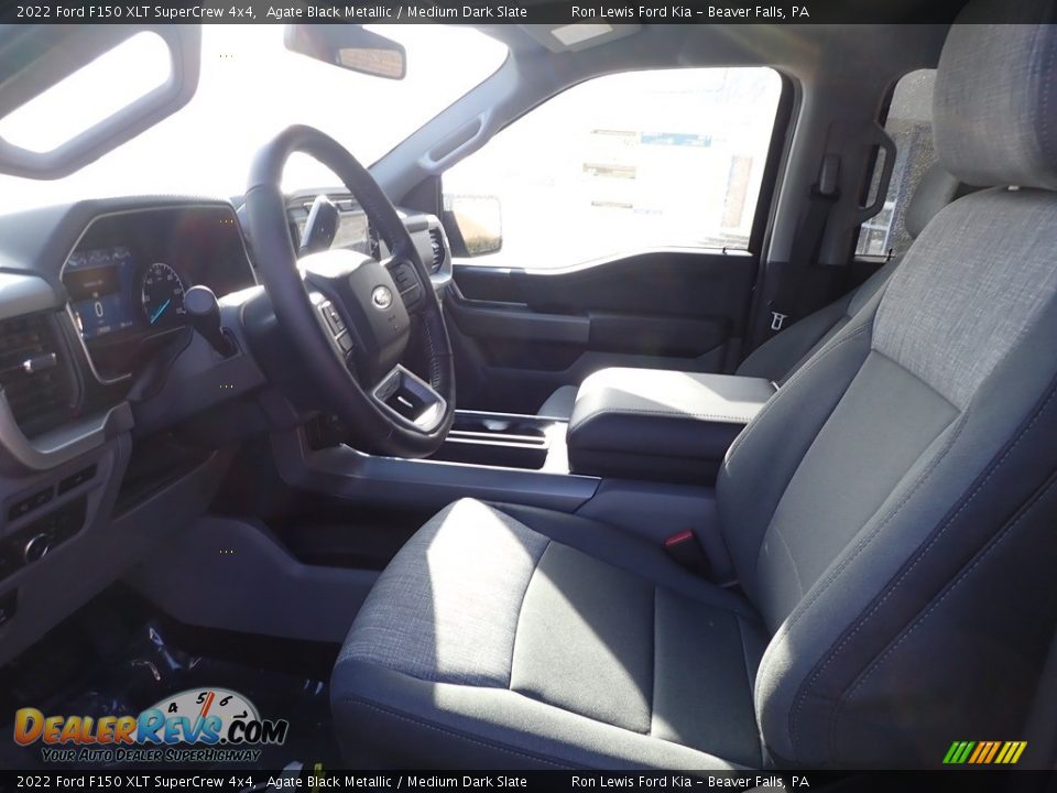 2022 Ford F150 XLT SuperCrew 4x4 Agate Black Metallic / Medium Dark Slate Photo #15