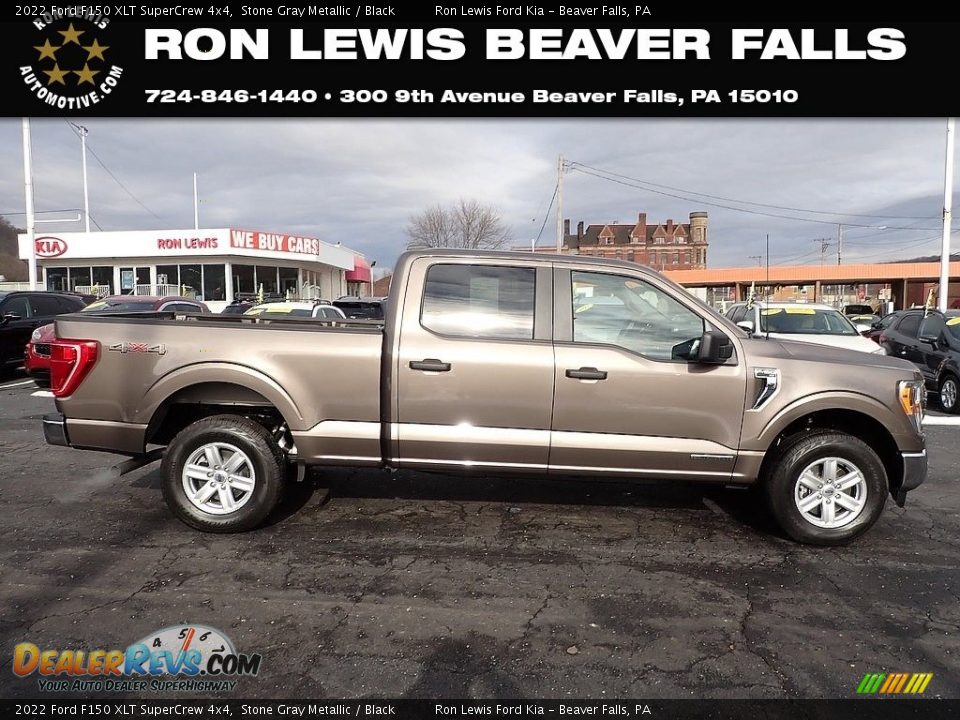 2022 Ford F150 XLT SuperCrew 4x4 Stone Gray Metallic / Black Photo #1