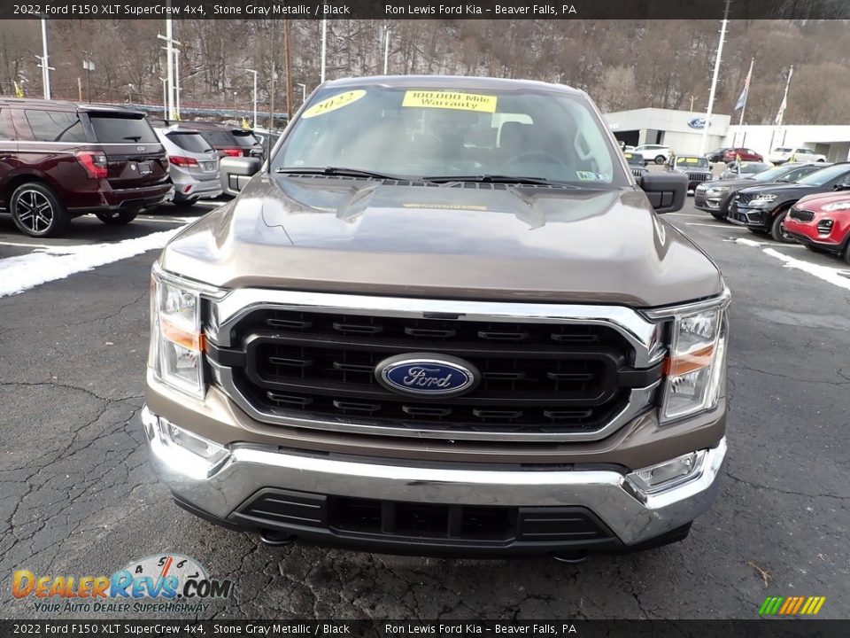 2022 Ford F150 XLT SuperCrew 4x4 Stone Gray Metallic / Black Photo #3