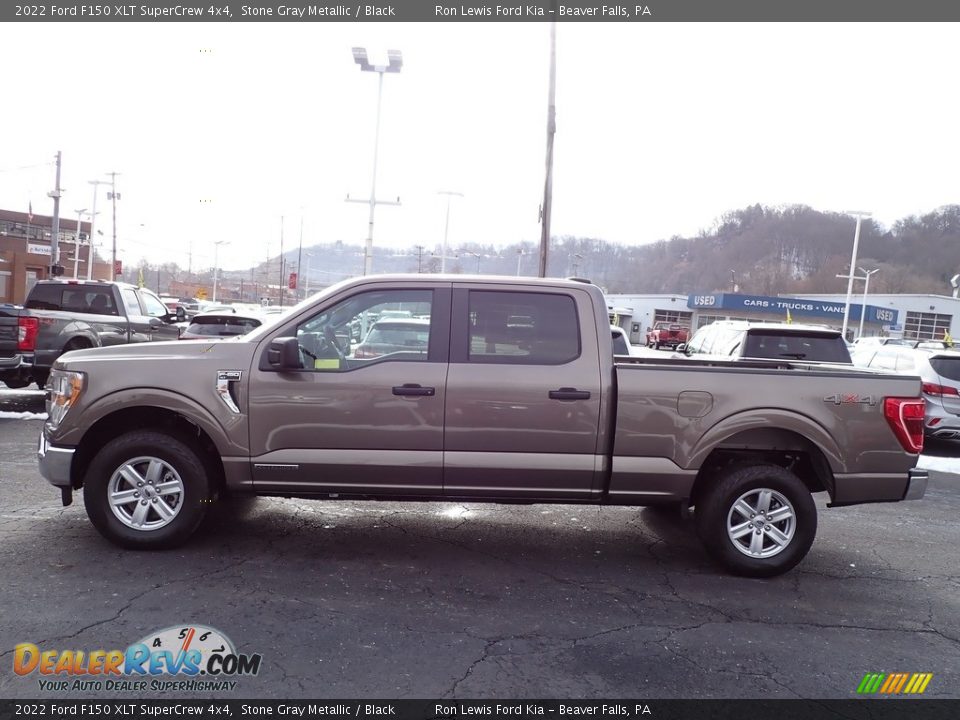 2022 Ford F150 XLT SuperCrew 4x4 Stone Gray Metallic / Black Photo #5