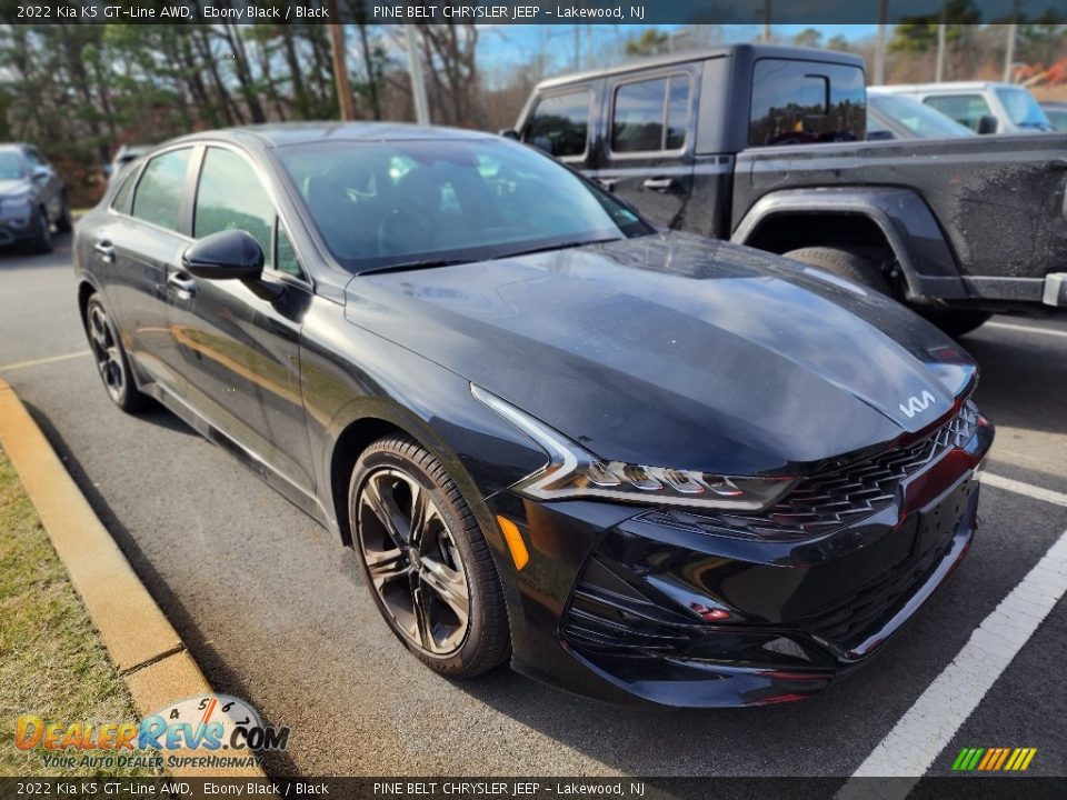 2022 Kia K5 GT-Line AWD Ebony Black / Black Photo #2