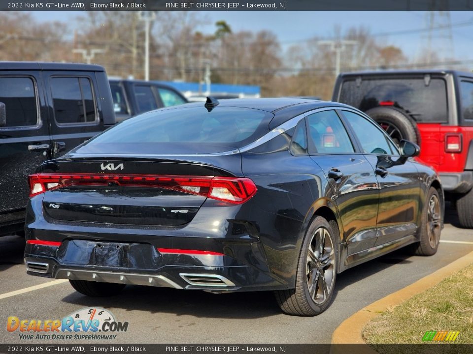 2022 Kia K5 GT-Line AWD Ebony Black / Black Photo #4