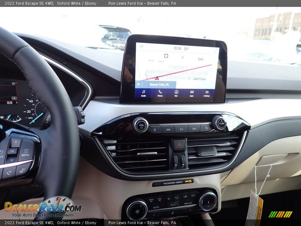 2022 Ford Escape SE 4WD Oxford White / Ebony Photo #17