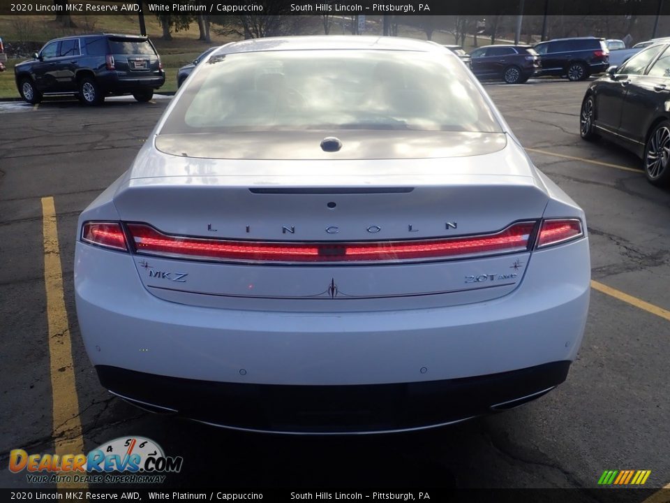 2020 Lincoln MKZ Reserve AWD White Platinum / Cappuccino Photo #3