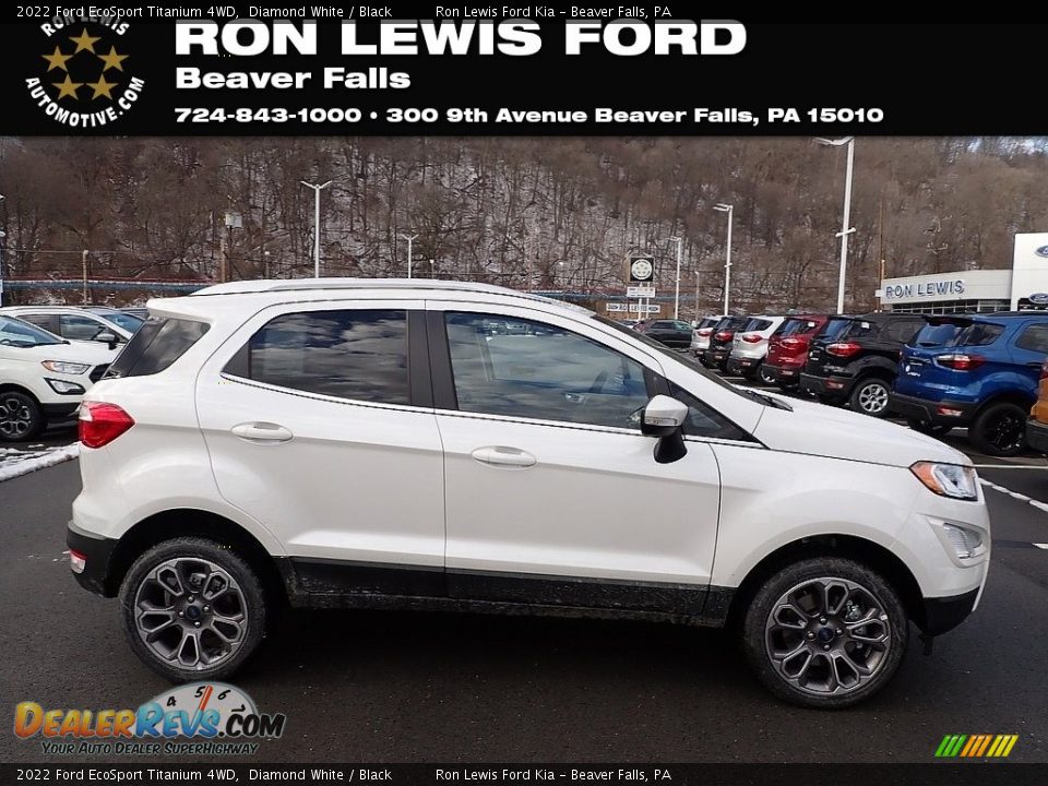 2022 Ford EcoSport Titanium 4WD Diamond White / Black Photo #1