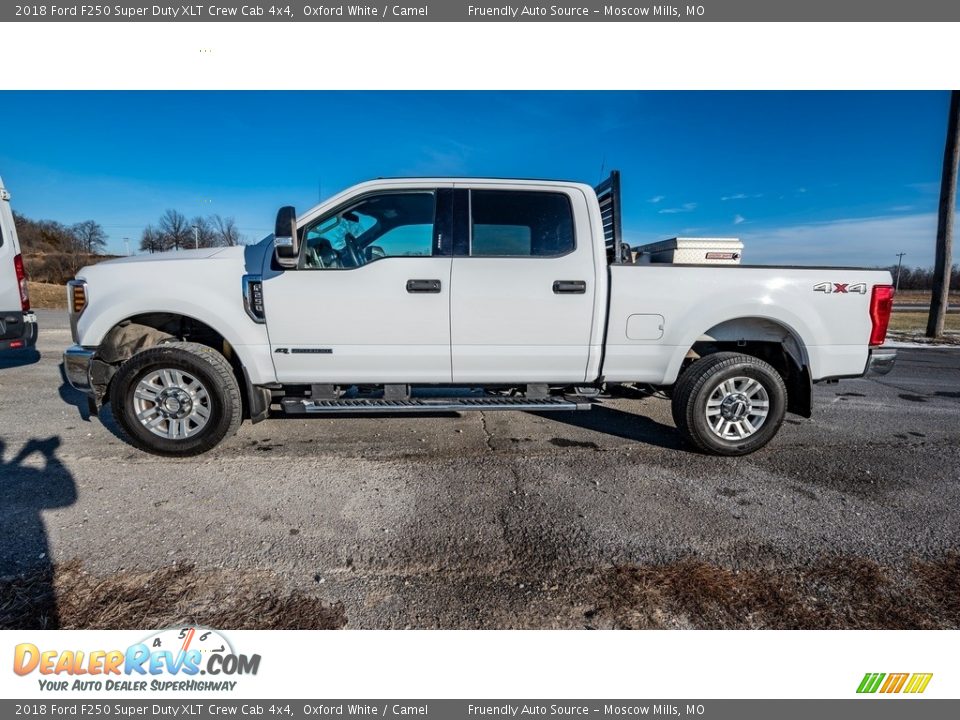 2018 Ford F250 Super Duty XLT Crew Cab 4x4 Oxford White / Camel Photo #7