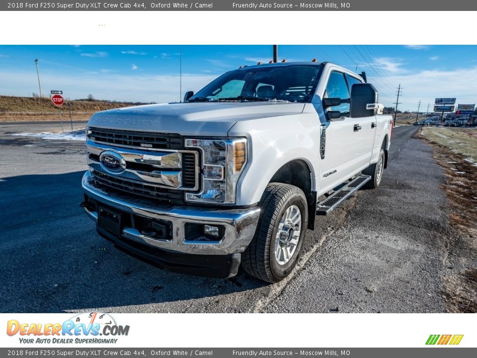 2018 Ford F250 Super Duty XLT Crew Cab 4x4 Oxford White / Camel Photo #8